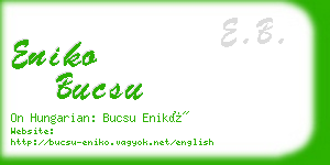 eniko bucsu business card